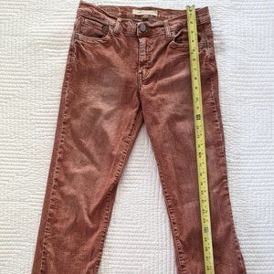 Free People Distressed and Faded Red Straight Leg Jeans